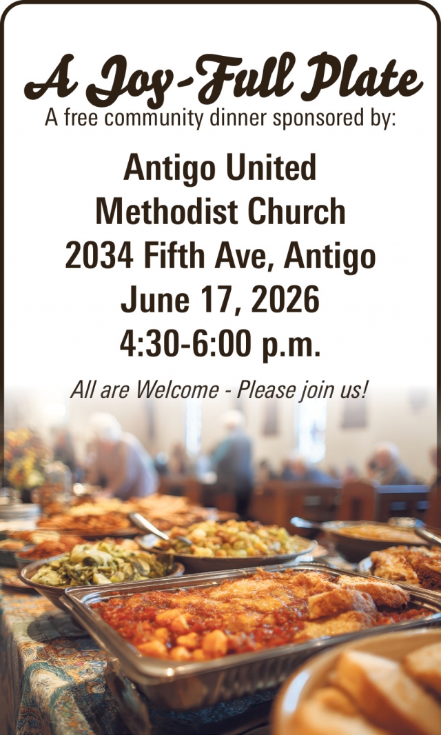 A Joy-Full Plate, Antigo United Methodist Church, Antigo, WI