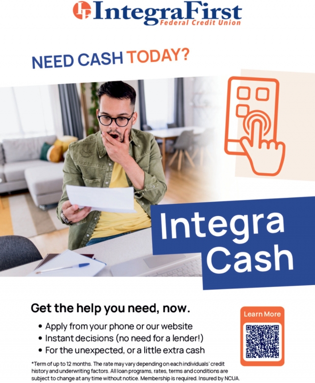 Nedd Cash Today?, IntegraFirst Federal Credit Union, Powers, MI