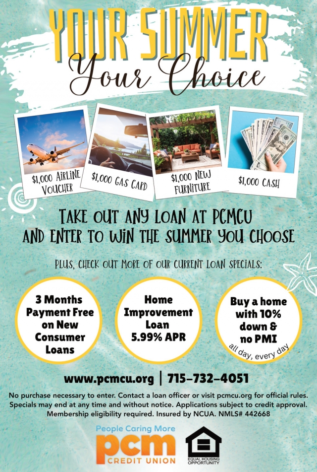 Your Summer Choice, PCM Credit Union, Green Bay, WI