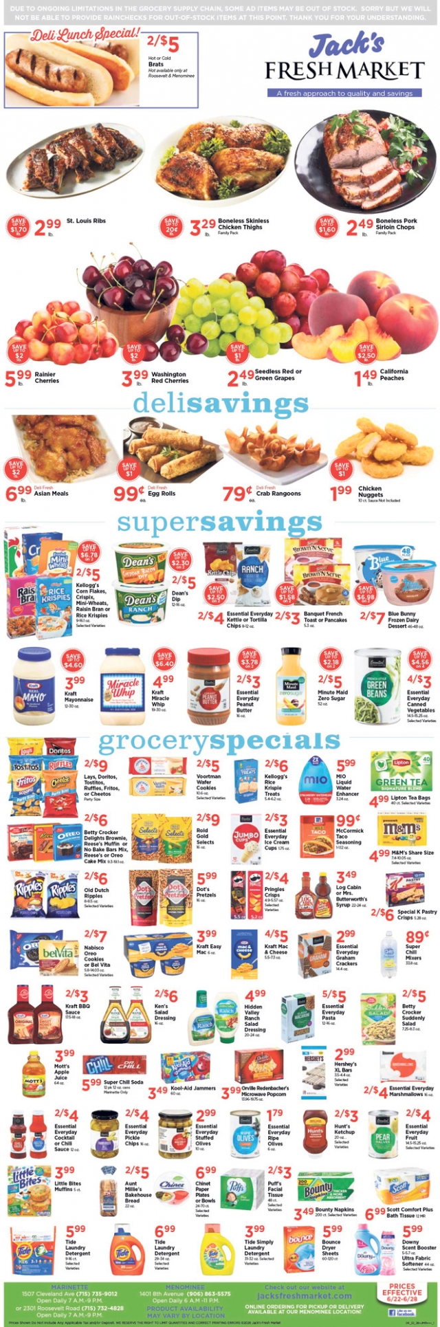 A Fresh Approach to Quality and Savings, Jack's Fresh Market, Menominee, MI