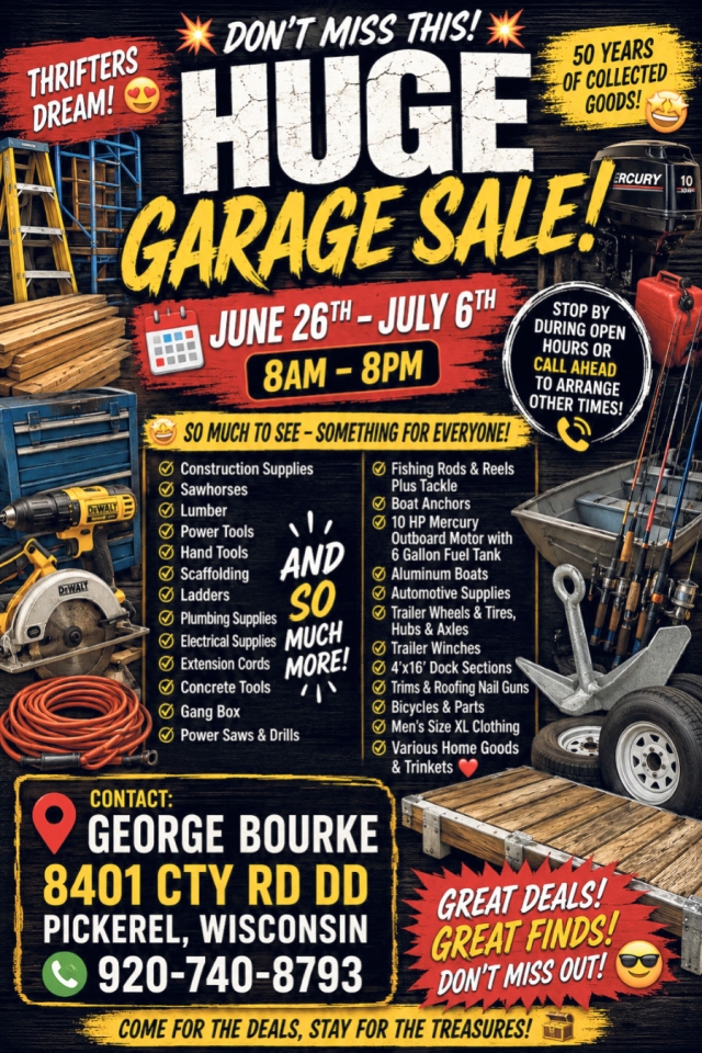 Huge Garage Sale!, George Burke