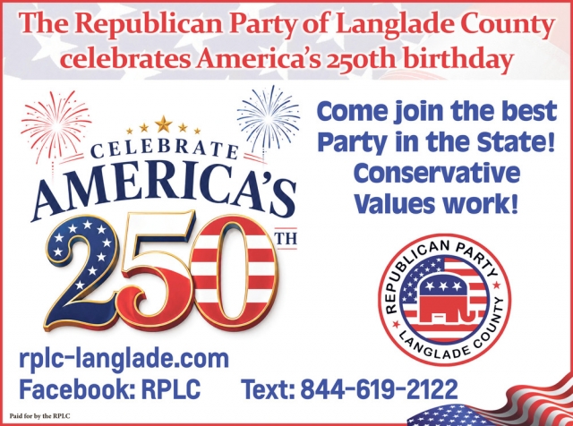 Celebrate America's 250th, Republican Party of Langlade County, WI