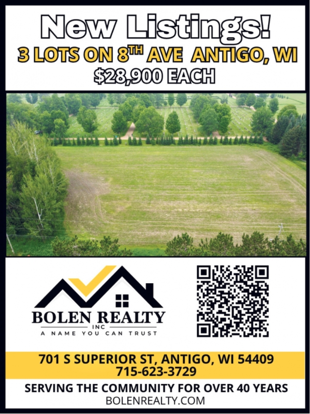 New Listings!, Bolen Realty, Antigo, WI