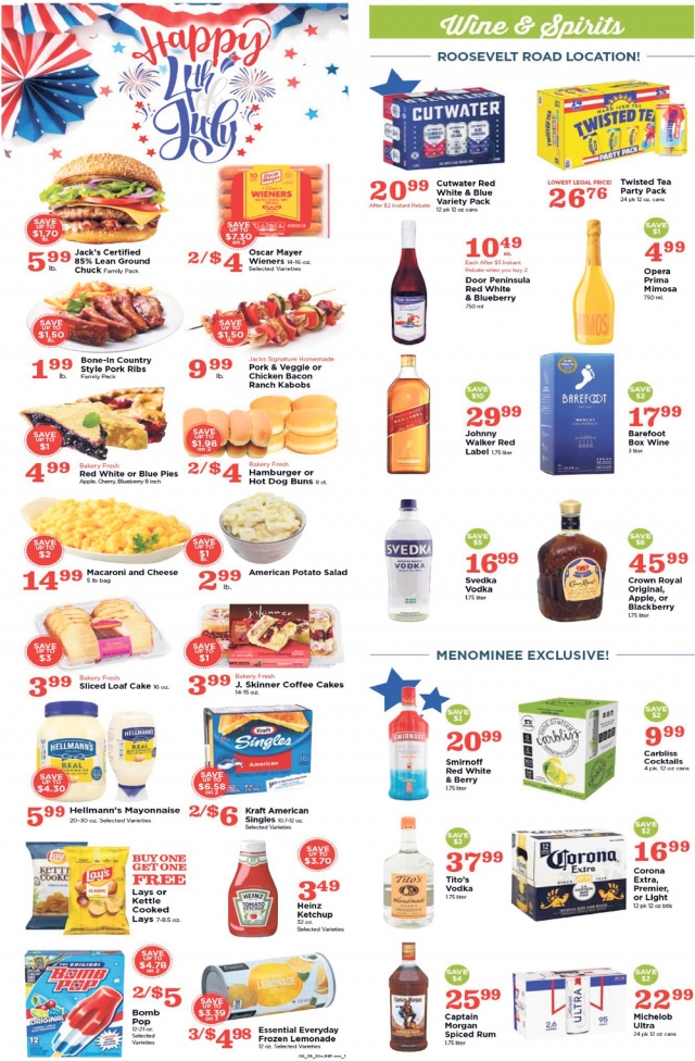 Happy 4th Of July, Jack's Fresh Market, Menominee, MI