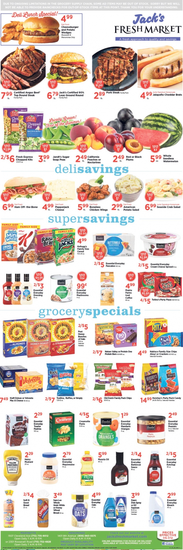 A Fresh Approach To Quality And Savings, Jack's Fresh Market, Menominee, MI