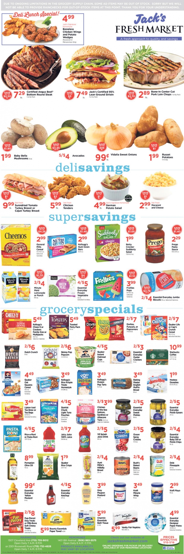 A Fresh Approach To Quality And Savings, Jack's Fresh Market, Menominee, MI