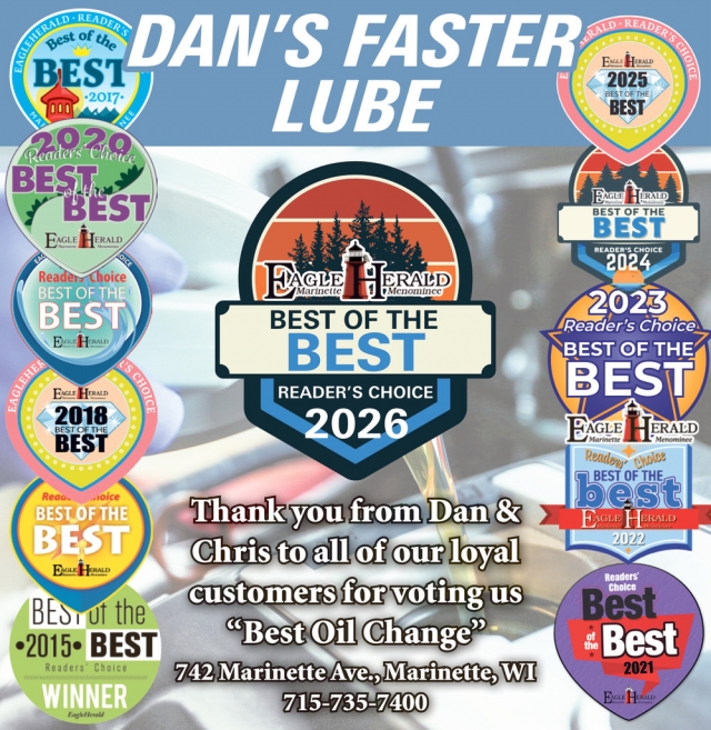 Best Oil Change, Dan's Faster Lube - Marinette, Marinette, WI