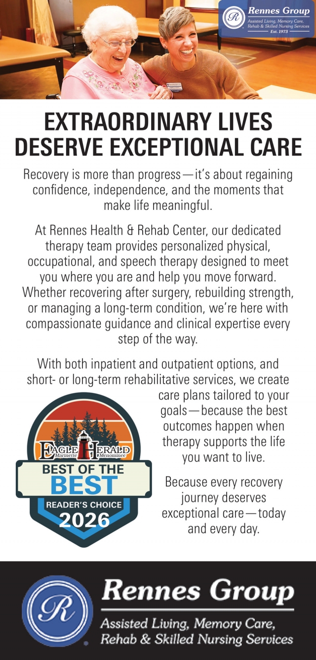 Restoring Strength. Renewing Possibilities, Renaissance by Rennes, Marinette, WI