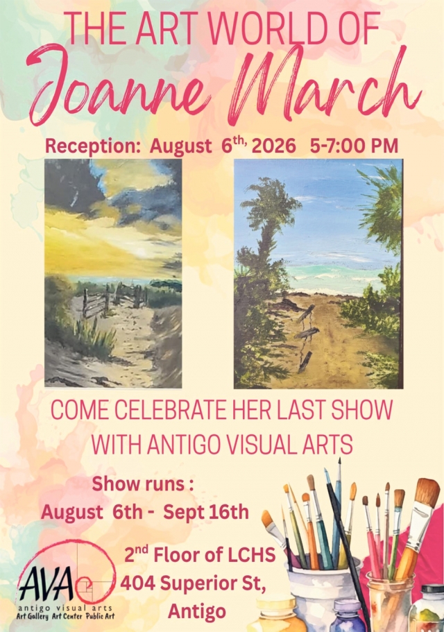 The Art World Of Joanne March, Antigo Visual Arts (August 6, 2026)