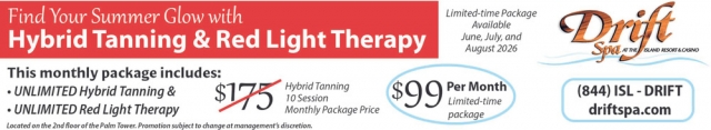 Find Your Summer Glow , Drift Spa, Harris, MI