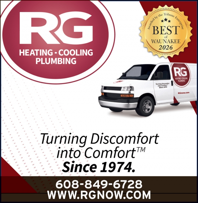 Heating - Cooling - Plumbing, R.G. Heating & Air Conditioning, Inc., Waunakee, WI