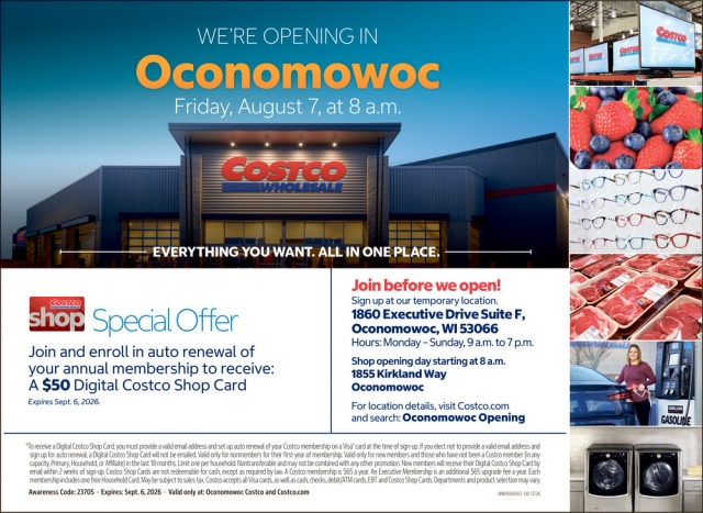 Special Offer, Costco Wholesale - Oconomowoc