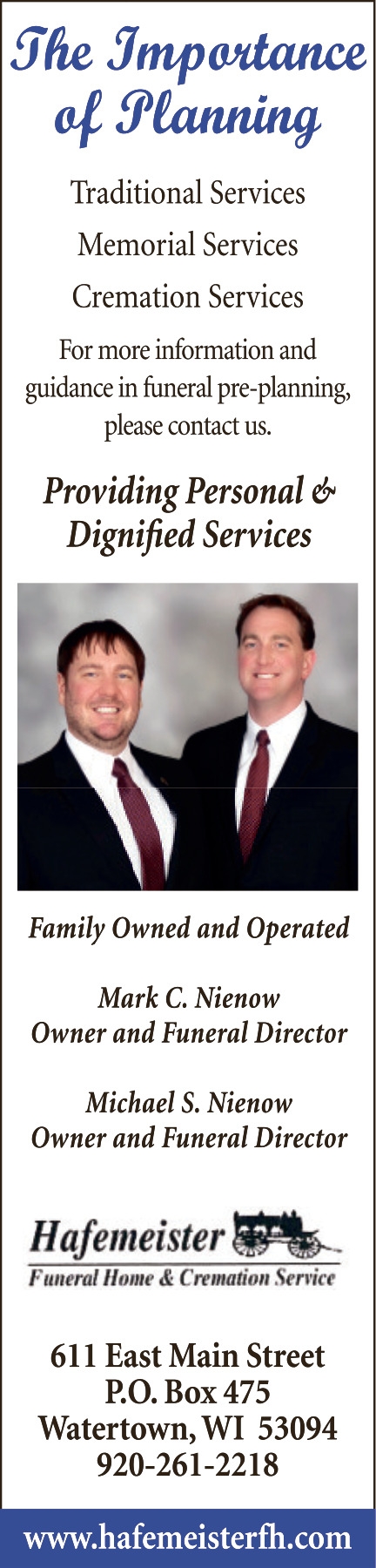 Funeral Home and Cremation Service, Hafemeister Funeral Home & Cremation Service, Watertown, WI
