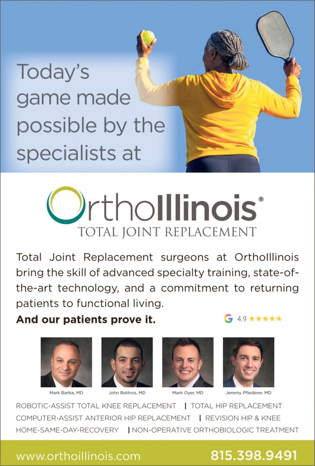 Total Joint Replacement, OrthoIllinois Rehabilitation, Rockton, IL