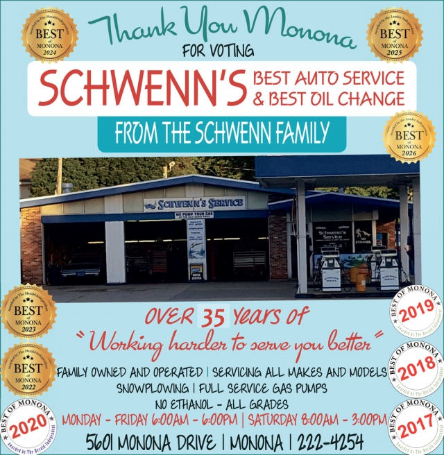 Best Auto Service, Schwenn's Service, Monona, WI