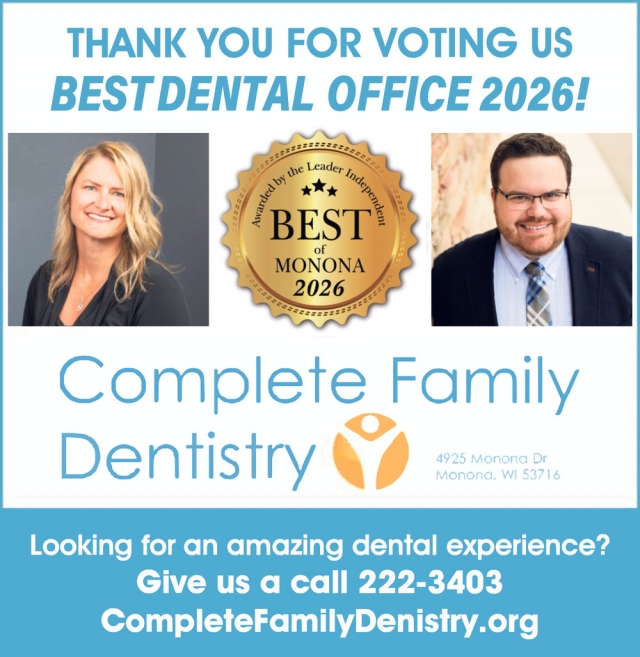 Best Dental Office 2026!, Complete Family Dentistry, Madison, WI