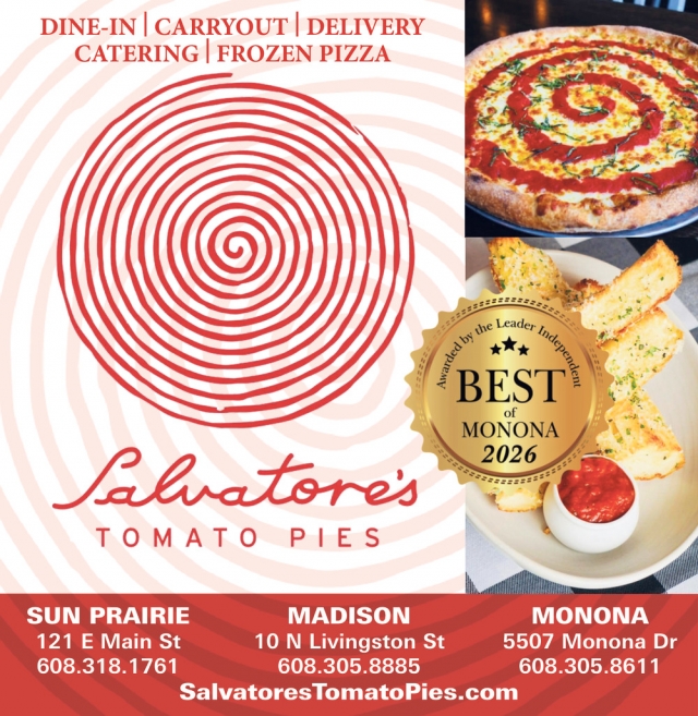 Dine In - Carryout - Delivery - Catering, Salvatores Tomato Pies, Sun Prairie, WI