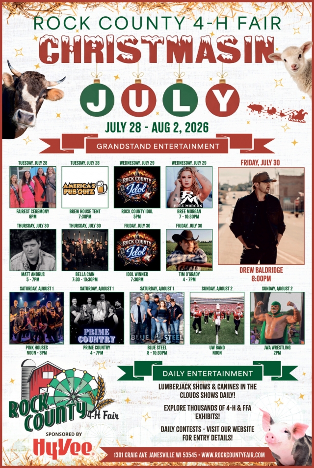 Grandstand Entertainment, Rock County 4-H Fair, Janesville, WI
