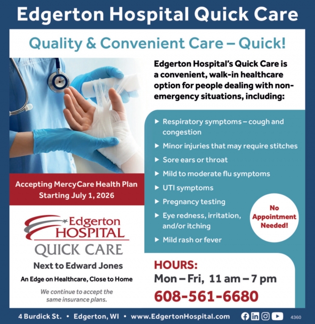 Hospital Quick Care, Edgerton Hospital & Health Services