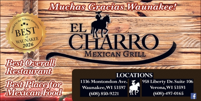 Best Overall Restaurant, El Charro Mexican Grill, Verona, WI
