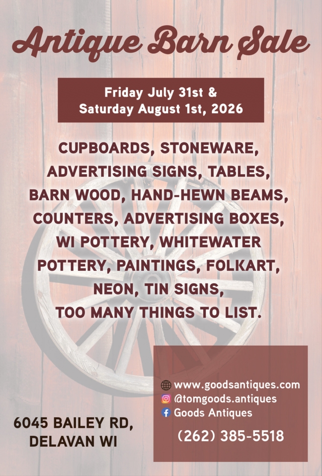 Antique Barn Sale, Goods Antiques
