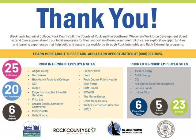 Thank You!, Blackhawk Technical College, Janesville, WI