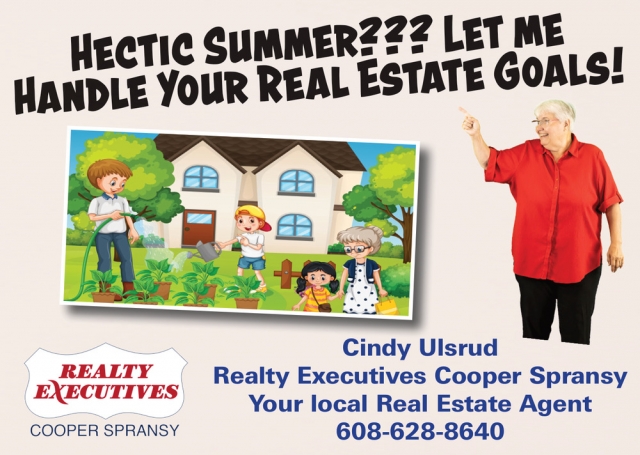 Hectic Summer? Let Me Handle Your Real Estate Goals!, Re/Max: Cindy Ulsrud, Monona, WI