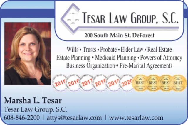 Elder Law - Real Estate Planning, Tesar Law Group, S.C , Deforest, WI
