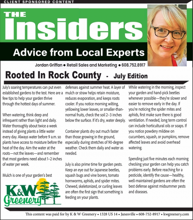 The Insiders, K&W Greenery, Janesville, WI
