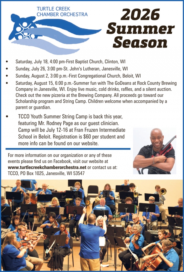 2026 Summer Season, Turtle Creek Chamber Orchestra