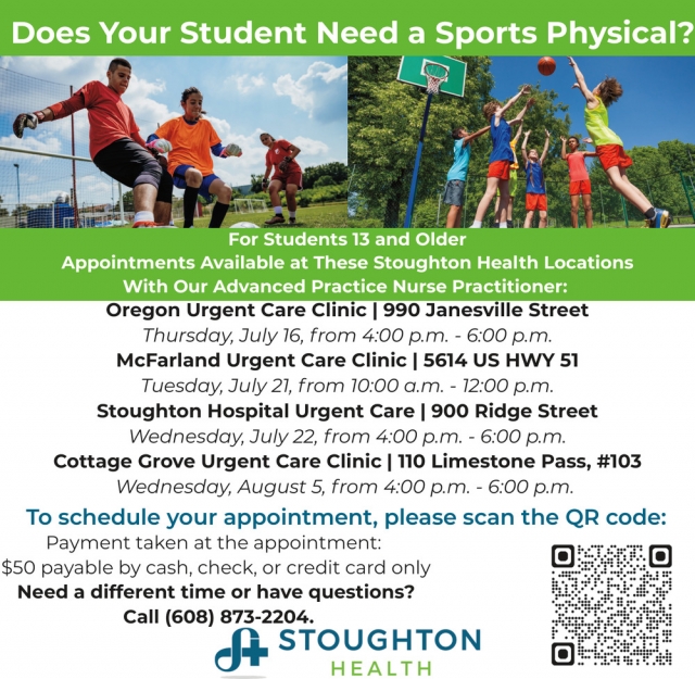 Does Your Student Need a Sport Physical?, Stoughton Hospital, Stoughton, WI