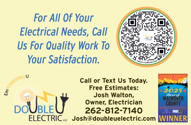 Call Us For Quality Work To Your Satisfaction, Double U Electric LLC, Elkhorn, WI