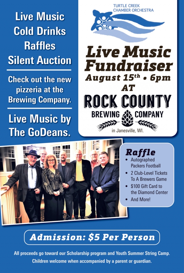 Live Music Fundraiser, Turtle Creek Chamber Orchestra, Janesville, WI