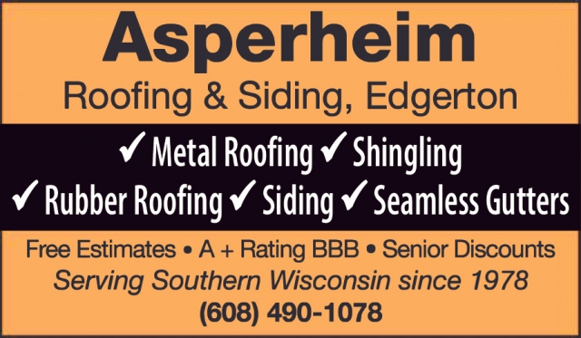 Metal Roofing, Asperheim Roofing & Siding, LLC, Edgerton, WI