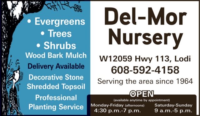 Evergreens - Trees - Shrubs , Del-Mor Nursery, Lodi, WI