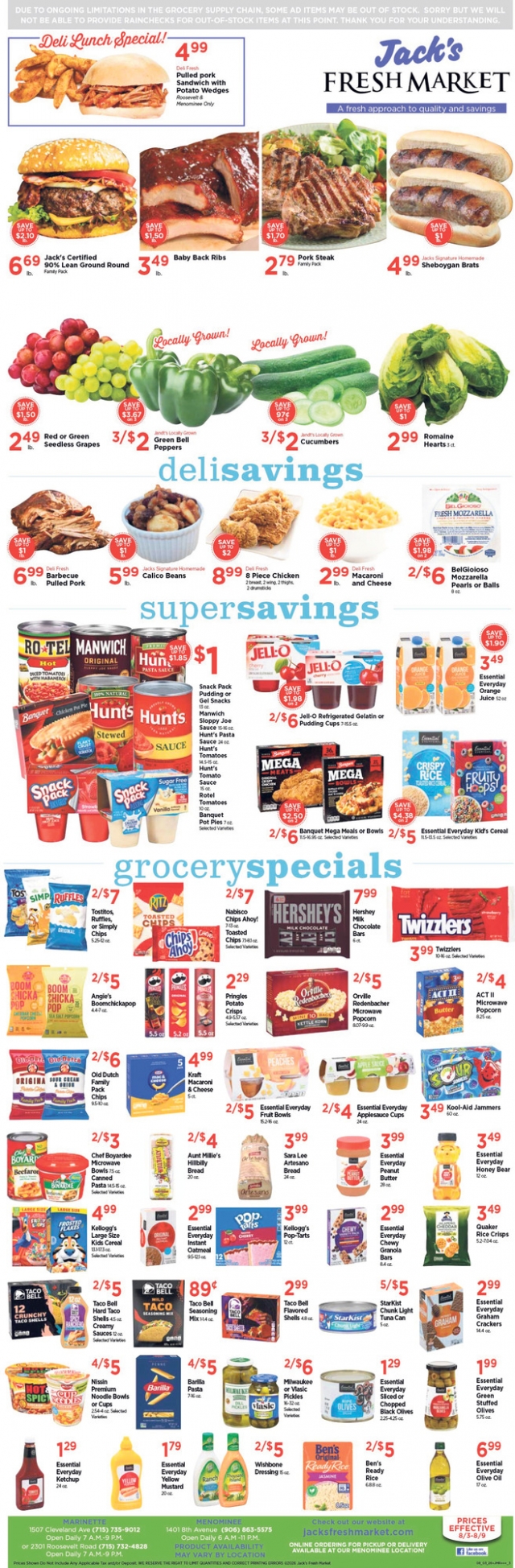 A Fresh Approach To Quality And Savings, Jack's Fresh Market, Menominee, MI
