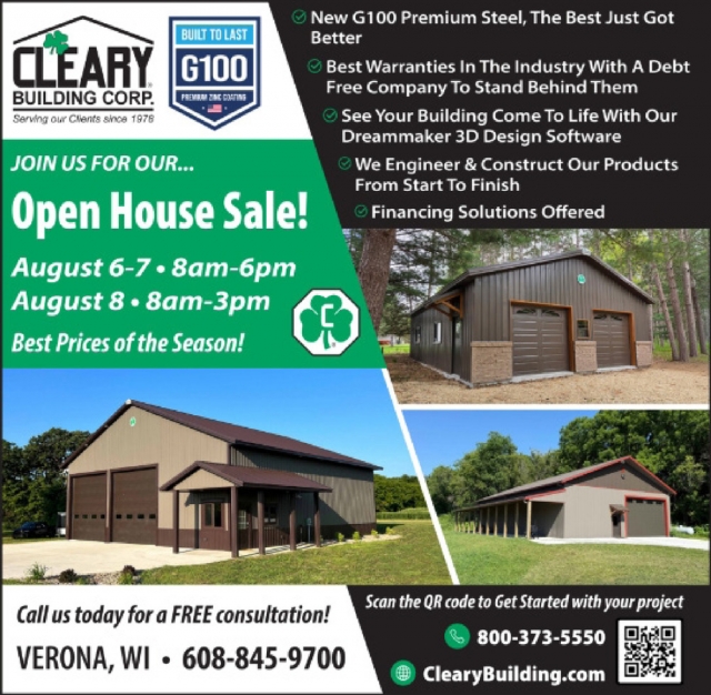 Open House Sale!, Cleary Building Corp.