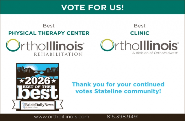 Vote For Us!, OrthoIllinois Rehabilitation, Rockton, IL