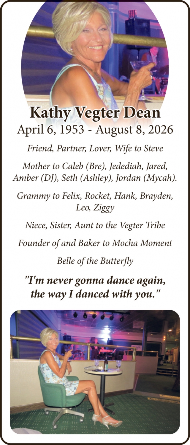 Kathy Vegter Dean, Henke-Clarson Funeral Home, Janesville, WI