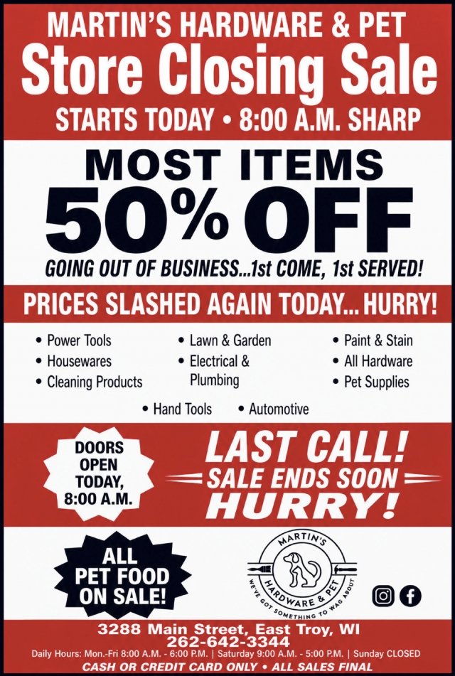 Store Closing Liquidation, The Exclusive Company, Janesville, WI
