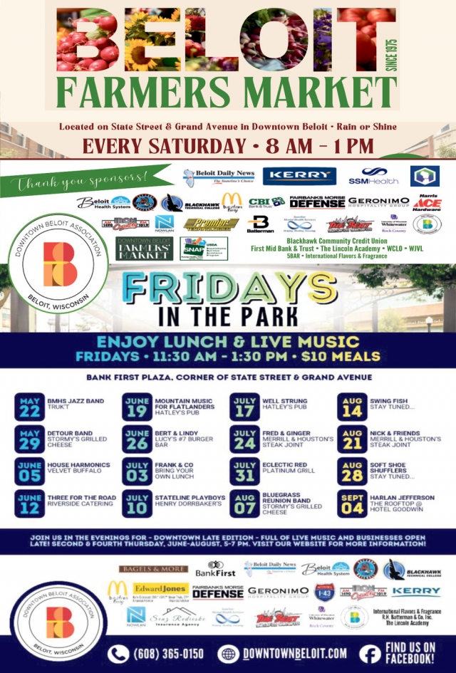 Beloit Farmers Market, Downtown Beloit Association, Beloit, WI