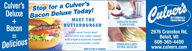 Meet the Butterburger, Culver's of Beloit, Beloit, WI
