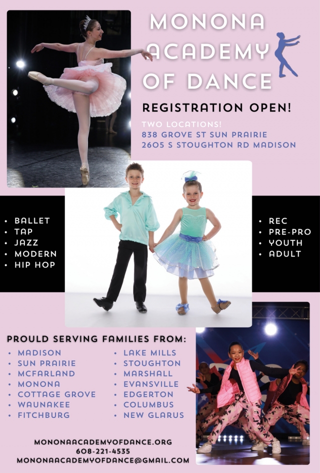 Registration Open, Monona Academy of Dance, Madison, WI