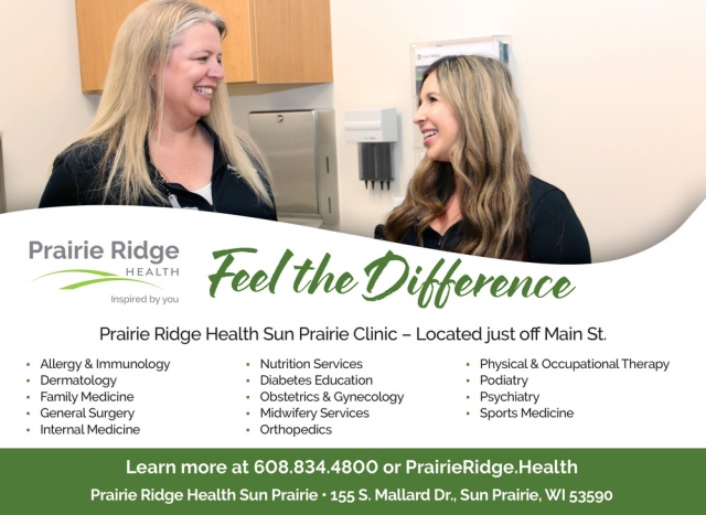 Feel the Difference, Prairie Ridge Health Clinic, Columbus, WI