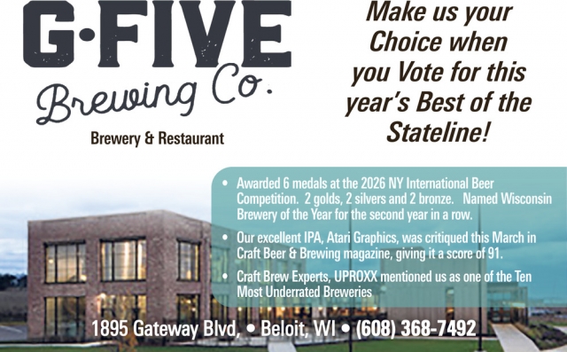 Vote For Us, G5 Brewing Company, Beloit, WI