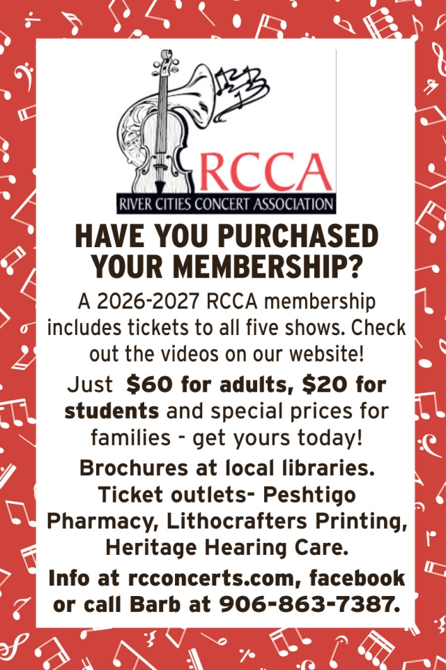 Have You Purchased Your Membership?, River Cities Concert Association