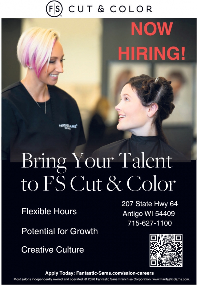 Now Hiring!, FS Cut & Color, Antigo, WI