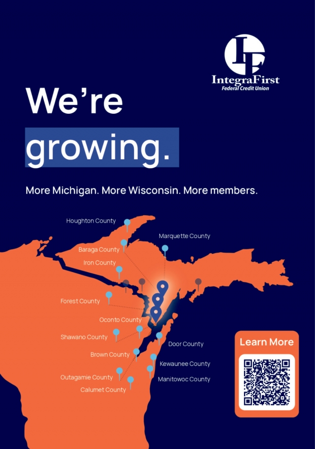 We're Growing, IntegraFirst Federal Credit Union, Powers, MI