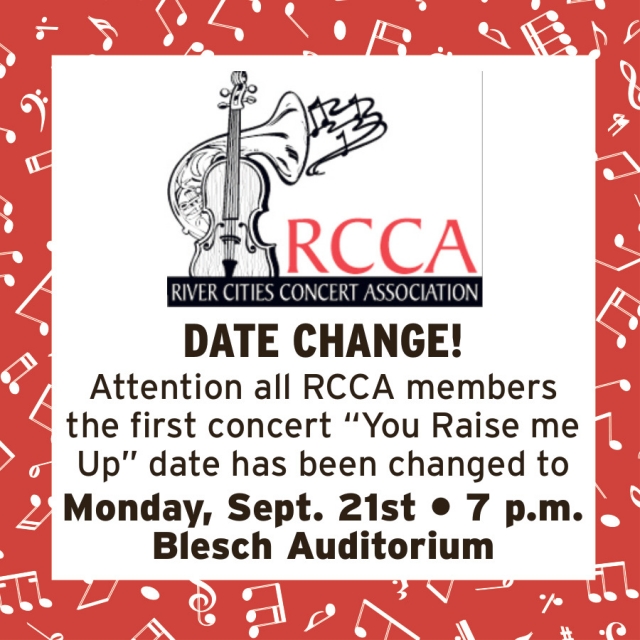 Date Change!, River Cities Concert Association