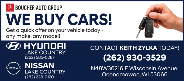 We Buy Cars!, Boucher Automotive, Greenfield, WI